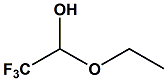 Chemical diagram for Trifluoroacetaldehyde ethyl hemiacetal Cas # 433-27-2
